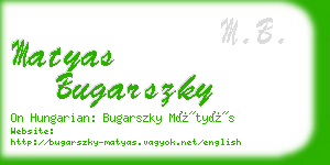 matyas bugarszky business card